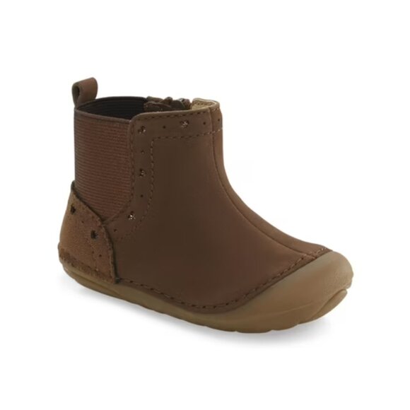 NIB Stride Rite Agnes First Walker Bootie Kids 5W Brown